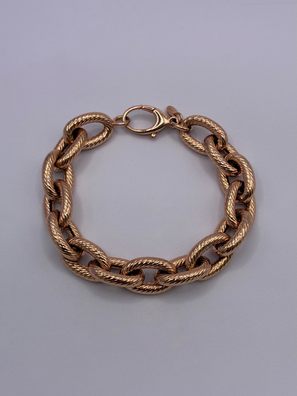 Milor Italy Bronze Textured Oval Link Bracelet - Picture 2 of 8